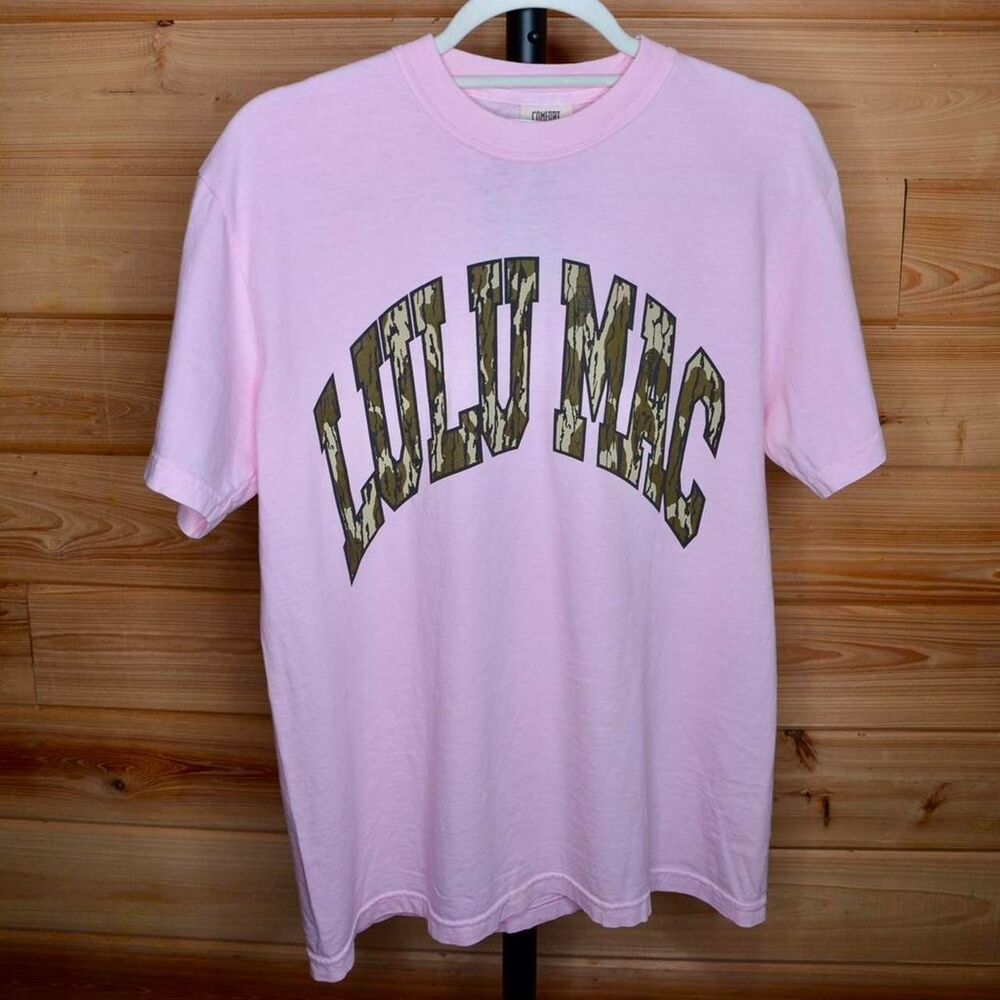 pink camo lulu mac t shirt - Picture 1 of 3